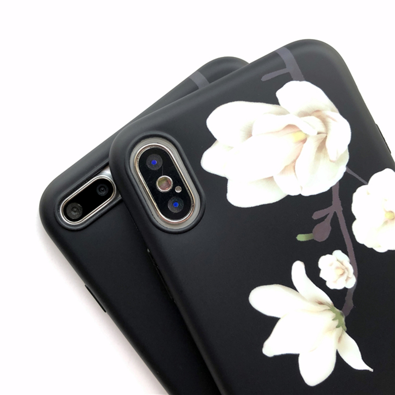For-iPhone-X--XS-Case-Retro-Flower-Pattern-Soft-TPU-Shockproof-Protective-Case-Back-Cover-1436071-3