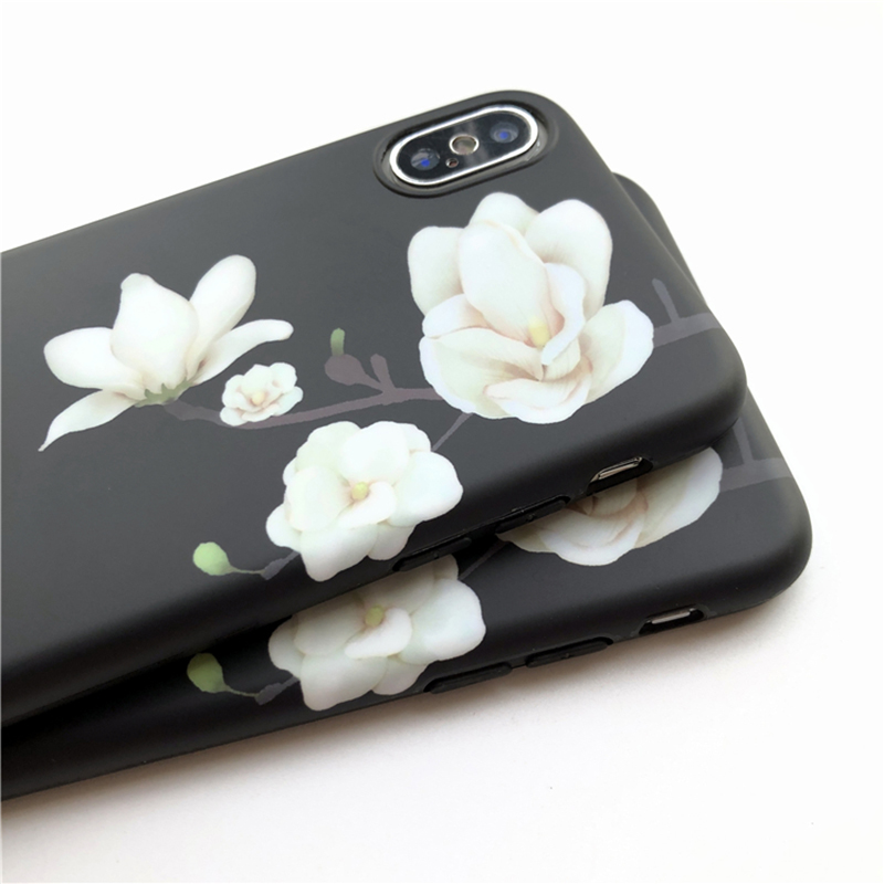For-iPhone-X--XS-Case-Retro-Flower-Pattern-Soft-TPU-Shockproof-Protective-Case-Back-Cover-1436071-4