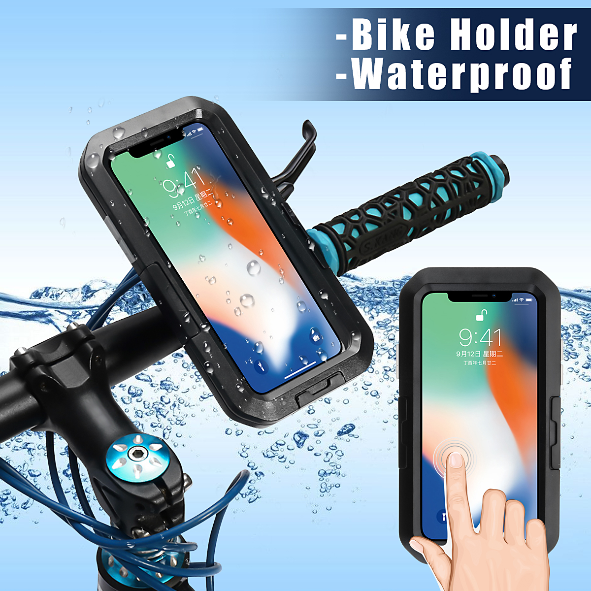 IPX8-Waterproof-BikeBicycle-Handlebar-Holder-Protective-Case-For-iPhone-X-1317170-1