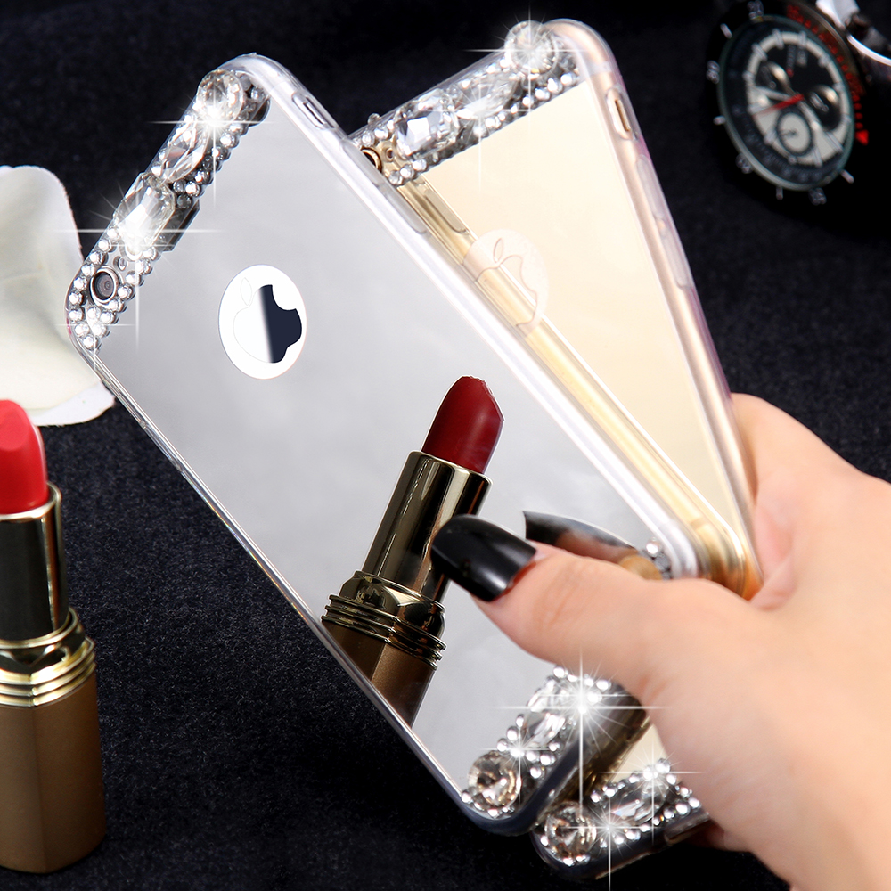 KISSCASE-Diamond-Glitter-Clear-Mirror-Cover-Case-for-iPhone-X-77Plus-1252818-2