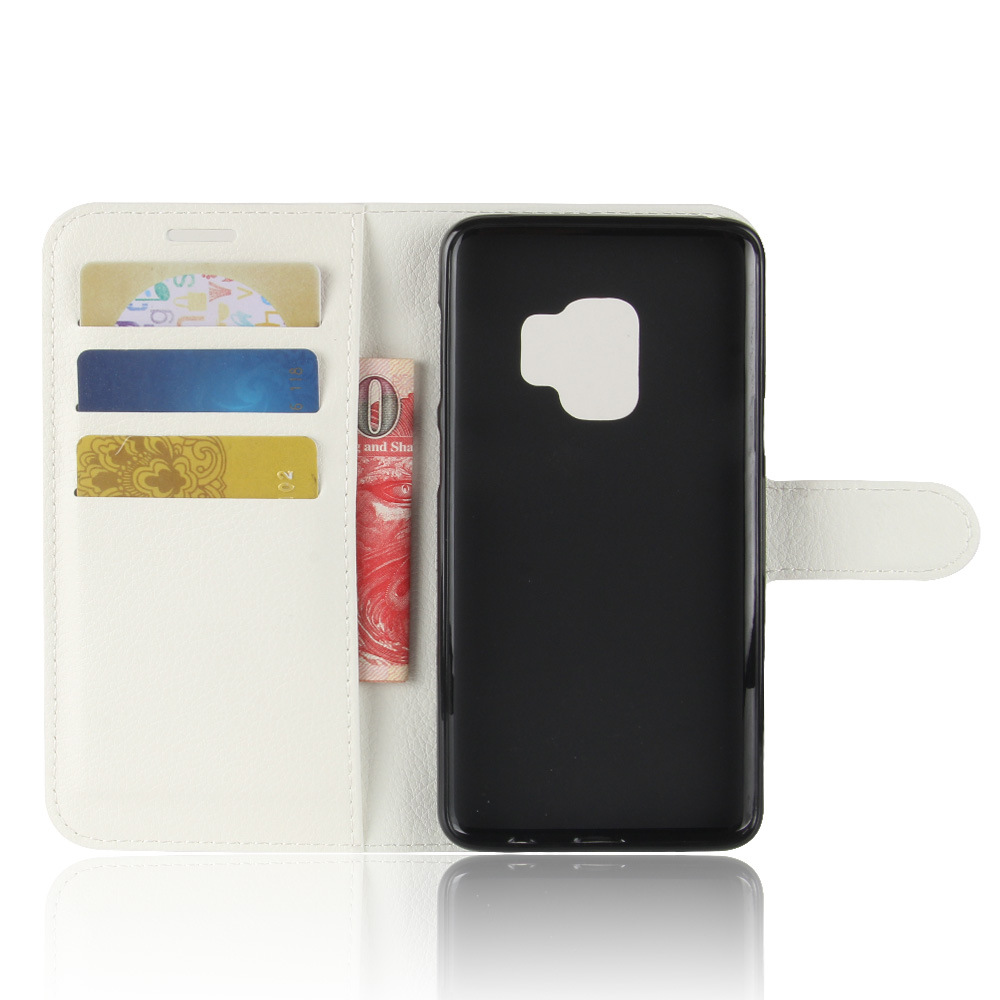 Litchi-PU-Leather-Flip-Card-Slots-Bracket-Wallet-Case-for-Samsung-Galaxy-S9-1261217-4