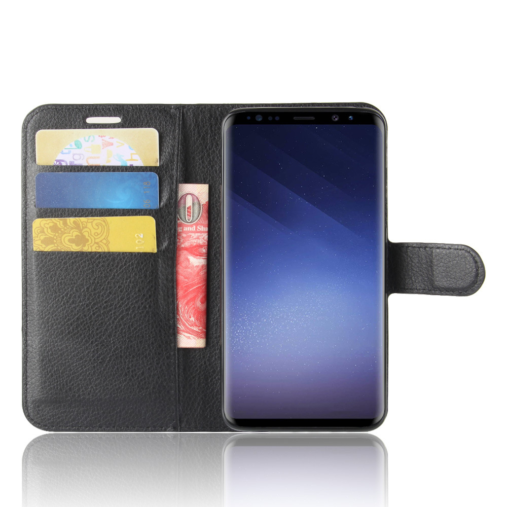 Litchi-PU-Leather-Flip-Card-Slots-Bracket-Wallet-Case-for-Samsung-Galaxy-S9-1261217-7