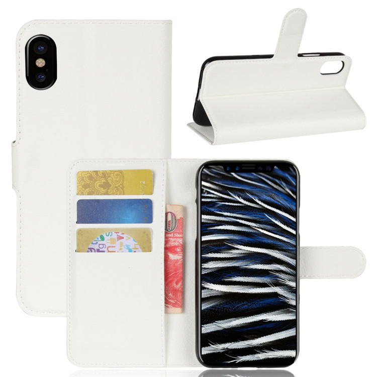 Litchi-Texture-Card-Slot-Bracket-Flip-Leather-Case-For-iPhone-X-1196746-8