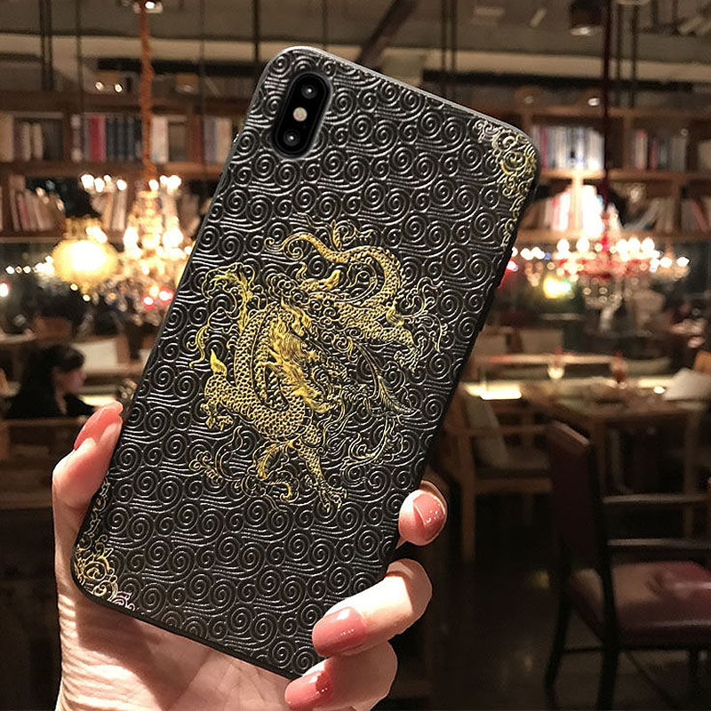MEKS-Chinoiserie-Claborate-style-Painting-Pattern-3D-Embossed-Anti-slip-Anti-fingerprint-Shockproof--1541063-2