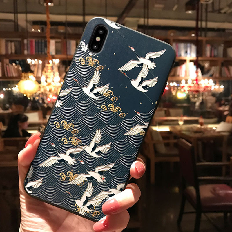 MEKS-Chinoiserie-Claborate-style-Painting-Pattern-3D-Embossed-Anti-slip-Anti-fingerprint-Shockproof--1541063-5