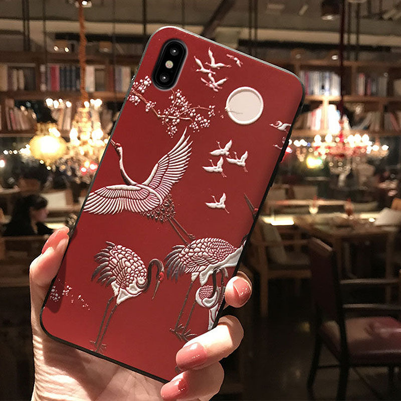 MEKS-Chinoiserie-Claborate-style-Painting-Pattern-3D-Embossed-Anti-slip-Anti-fingerprint-Shockproof--1541063-6