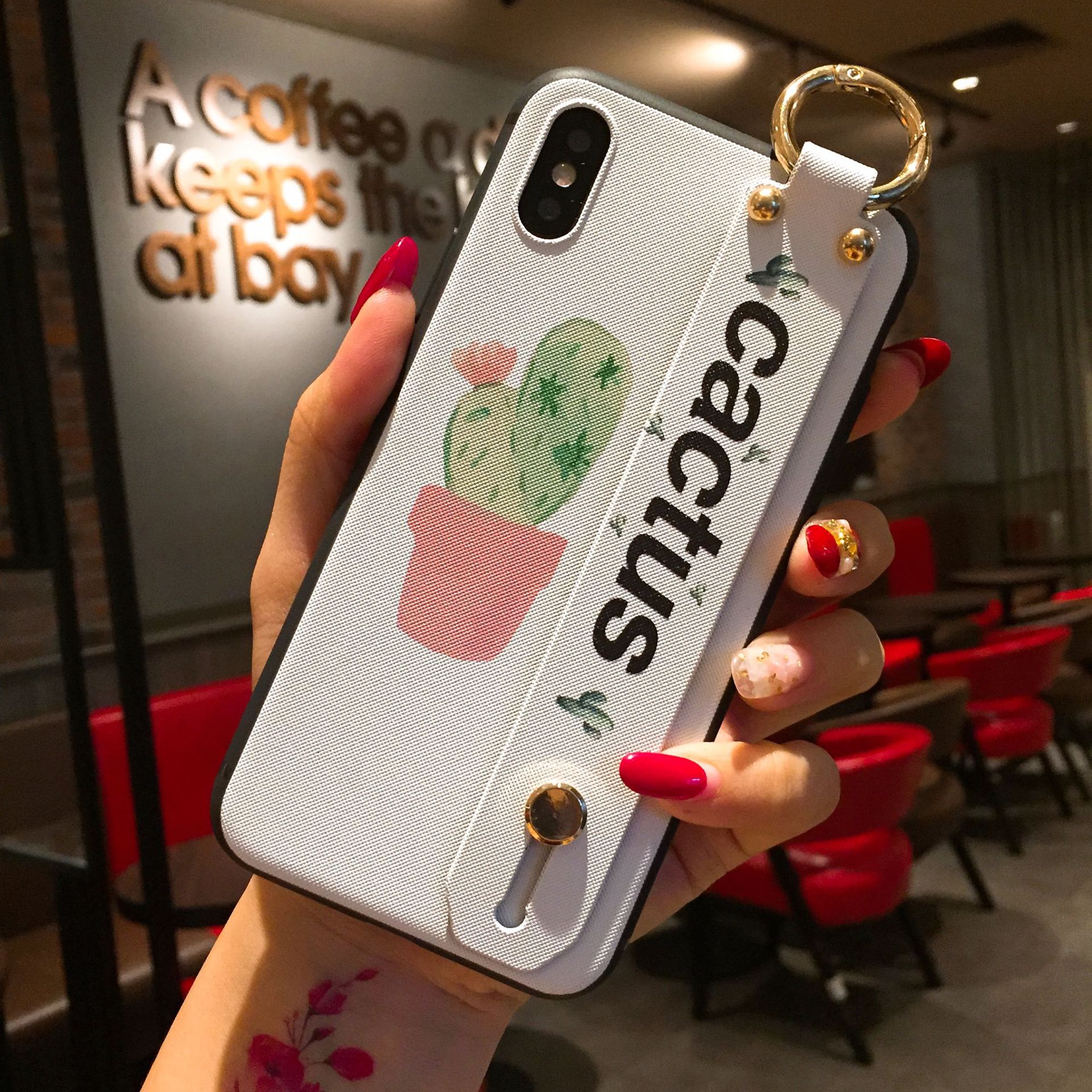 MEKS-Fashion-Fruit-Plant-Pattern-with-Wrist-Strap-Bracket-Shockproof-Silicone-Protective-Case-for-iP-1541864-3