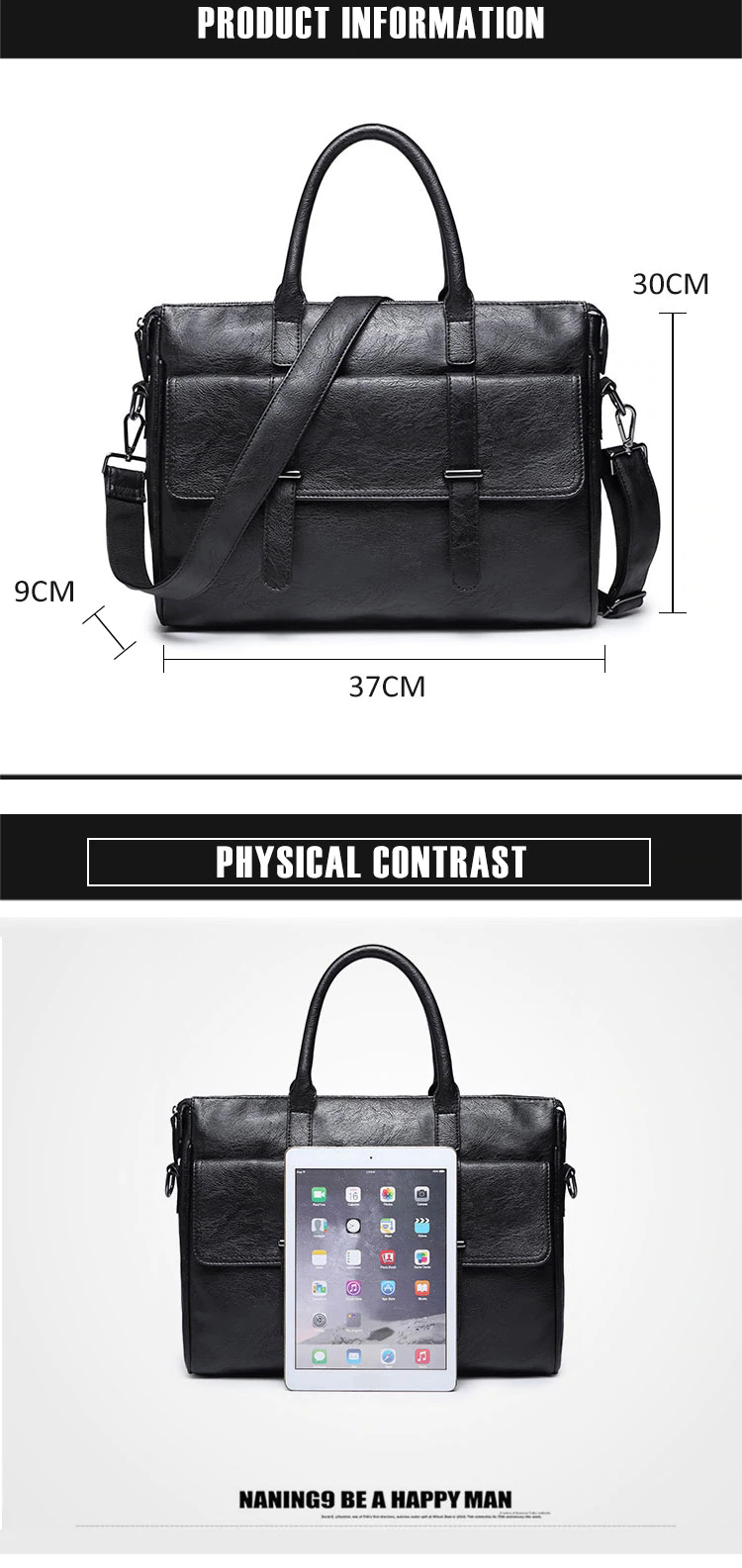 Men-Business-Casual-PU-Leather-Briefcase-Messenger-Bag-Tablet-Laptop-Office-Shoulder-Bag-for-iPad-1649541-5