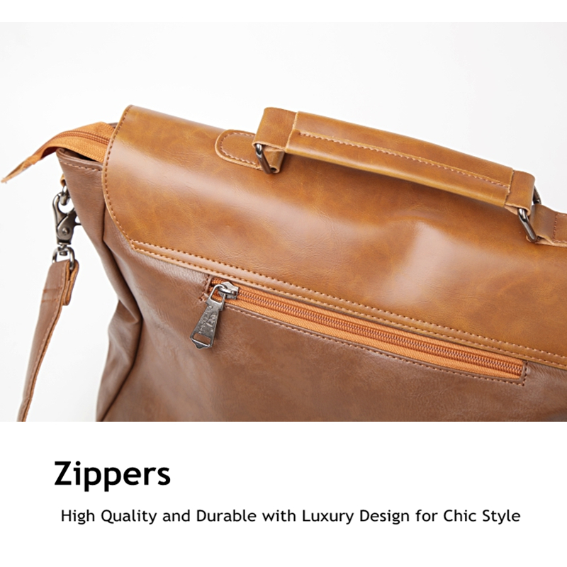 Men-Multi-pocket-Vintage-PU-Leather-Large-Capacity-Laptop-Briefcase-Crossbody-Bag-1285594-9
