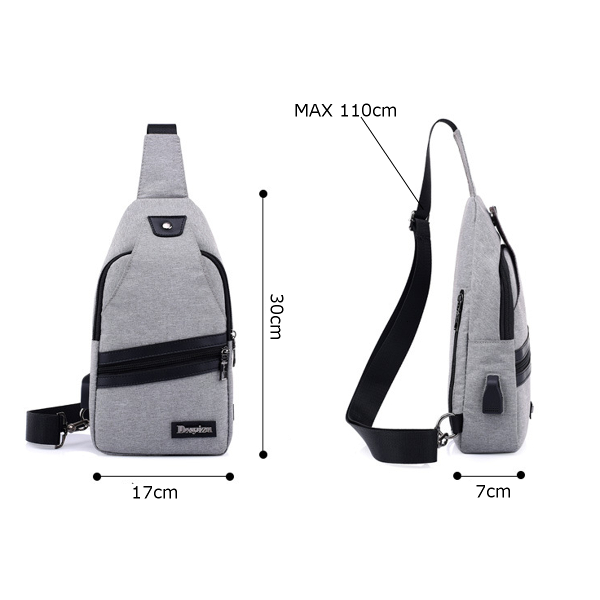 Men-USB-Port-Casual-Canvas-Sport-Outdoor-Chest-Bag-Crossbody-Bag-with-USB-Cable-1200426-2