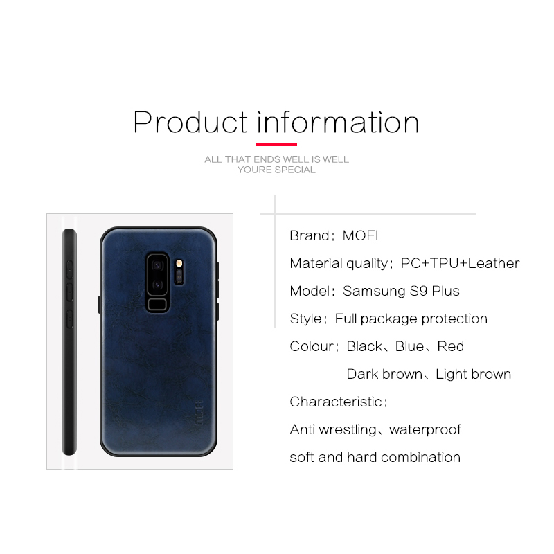 Mofi-Leather-Texture-PC--Soft-TPU-Protective-Case-for-Samsung-Galaxy-S9-Plus-1295062-7