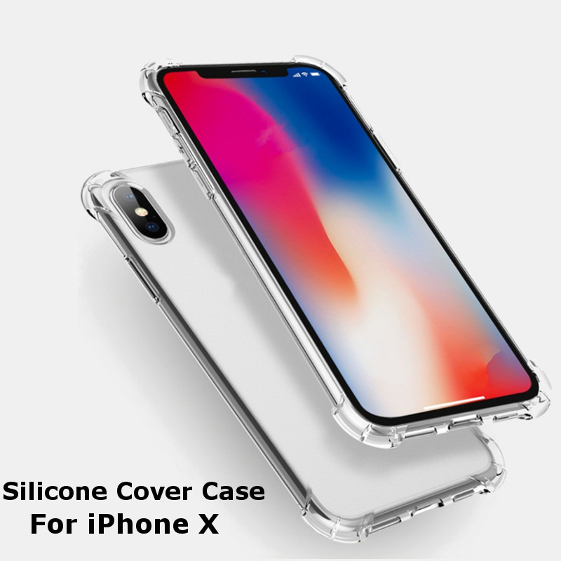 Multi-colors-Air-Cushion-Corners-Shockproof-Transparent-Soft-Silicone-TPU-Case-for-iPhone-X-1228749-1