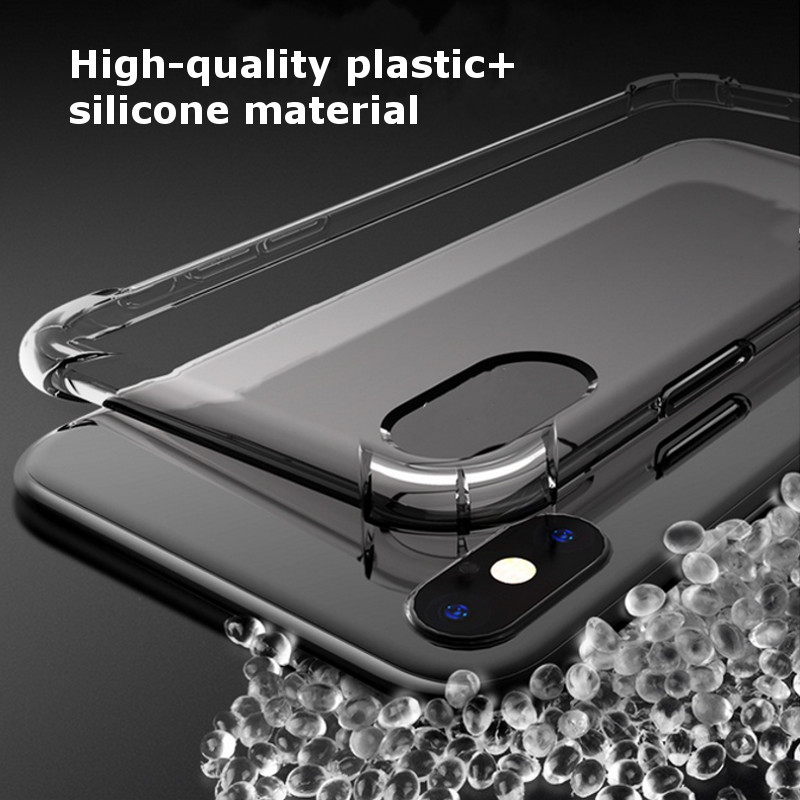 Multi-colors-Air-Cushion-Corners-Shockproof-Transparent-Soft-Silicone-TPU-Case-for-iPhone-X-1228749-3