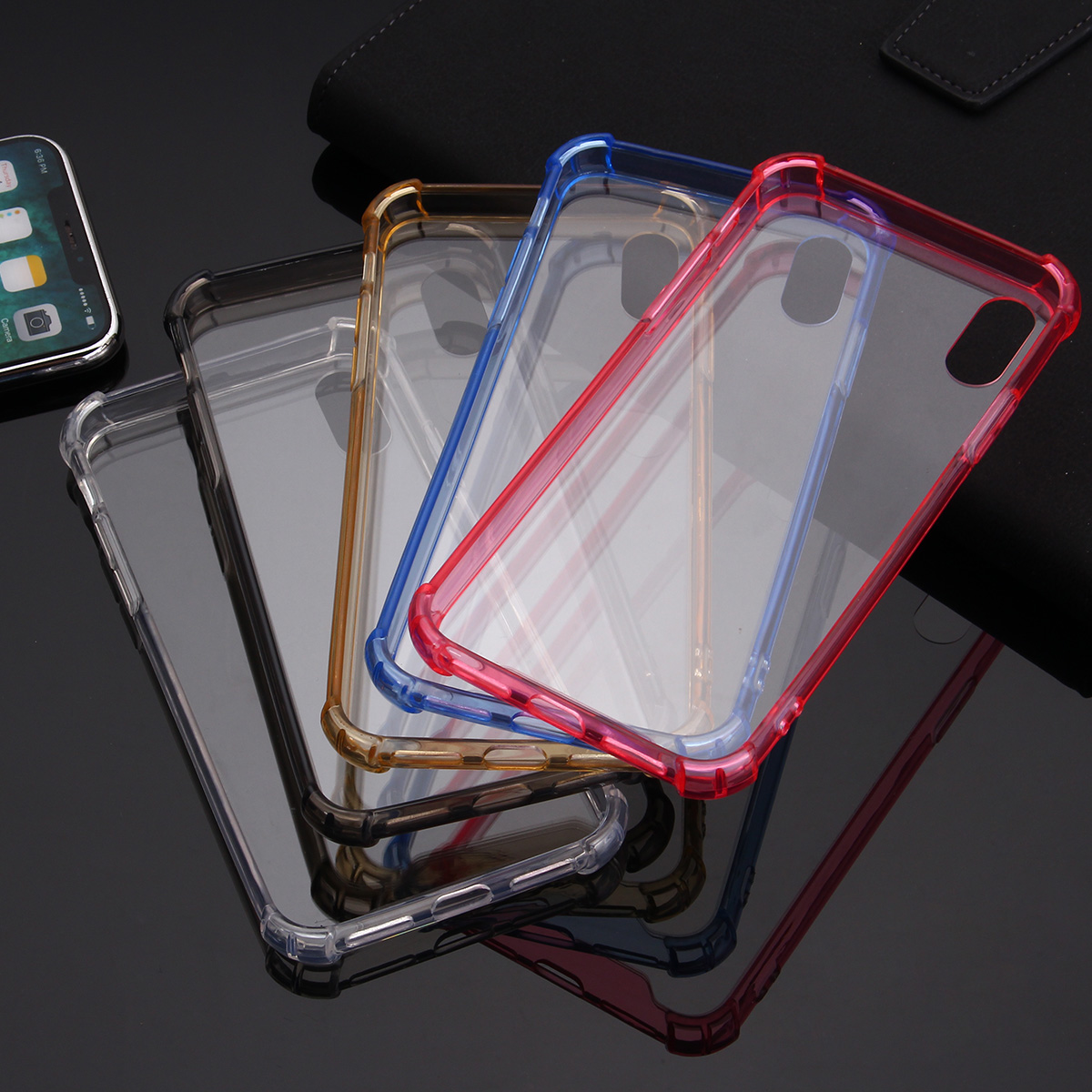 Multi-colors-Air-Cushion-Corners-Shockproof-Transparent-Soft-Silicone-TPU-Case-for-iPhone-X-1228749-6
