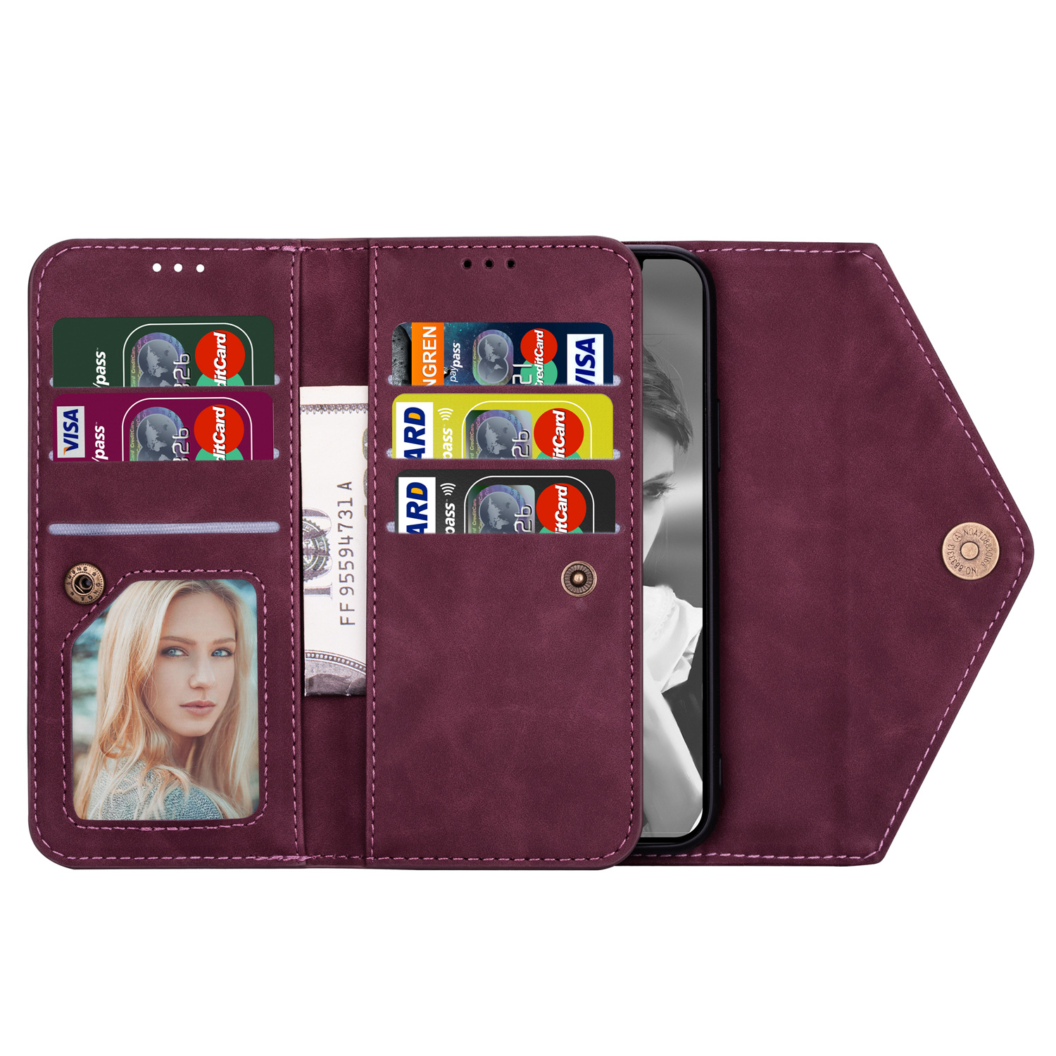 Multifunctional-Flip-with-Multi-Card-Slot-Phone-Wallet-Full-Body-Protective-Case-Handbag-for-iPhone--1842560-2