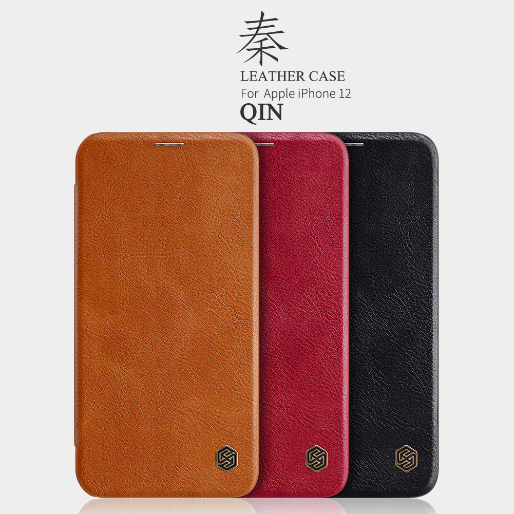 NILLKIN-Bumper-Flip-Shockproof-with-Card-Slot-PU-Leather-Full-Cover-Protective-Case-for-iPhone-12-Mi-1724040-1
