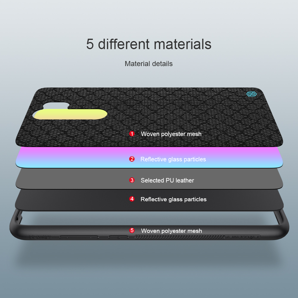NILLKIN-Reflective-Slight-Woven-Polyester-Mesh-Anti-scratch-Protective-Case-for-Xiaomi-Redmi-Note-8--1596423-9