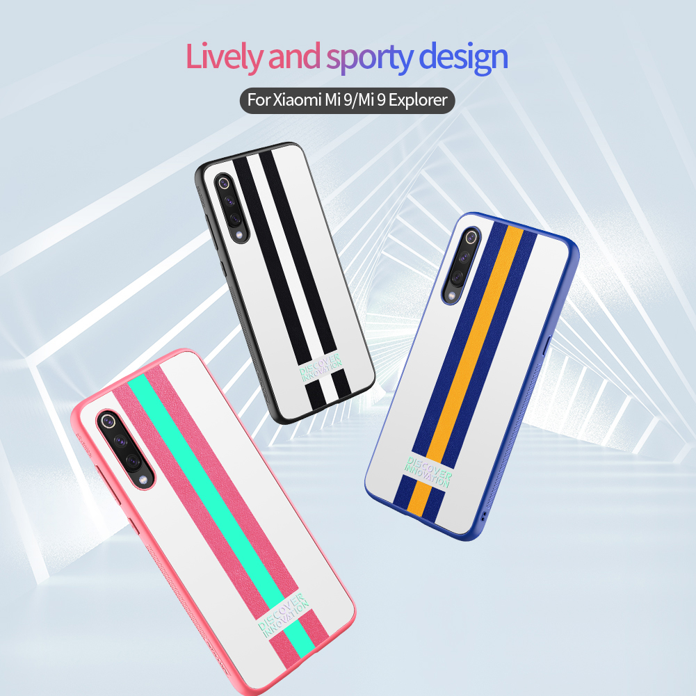 NILLKIN-Reflective-Stripe-Shockproof-Non-slip-TPU-Bumper-Hard-PC-Protective-Case-for-Xiaomi-Mi-9--Mi-1498789-1