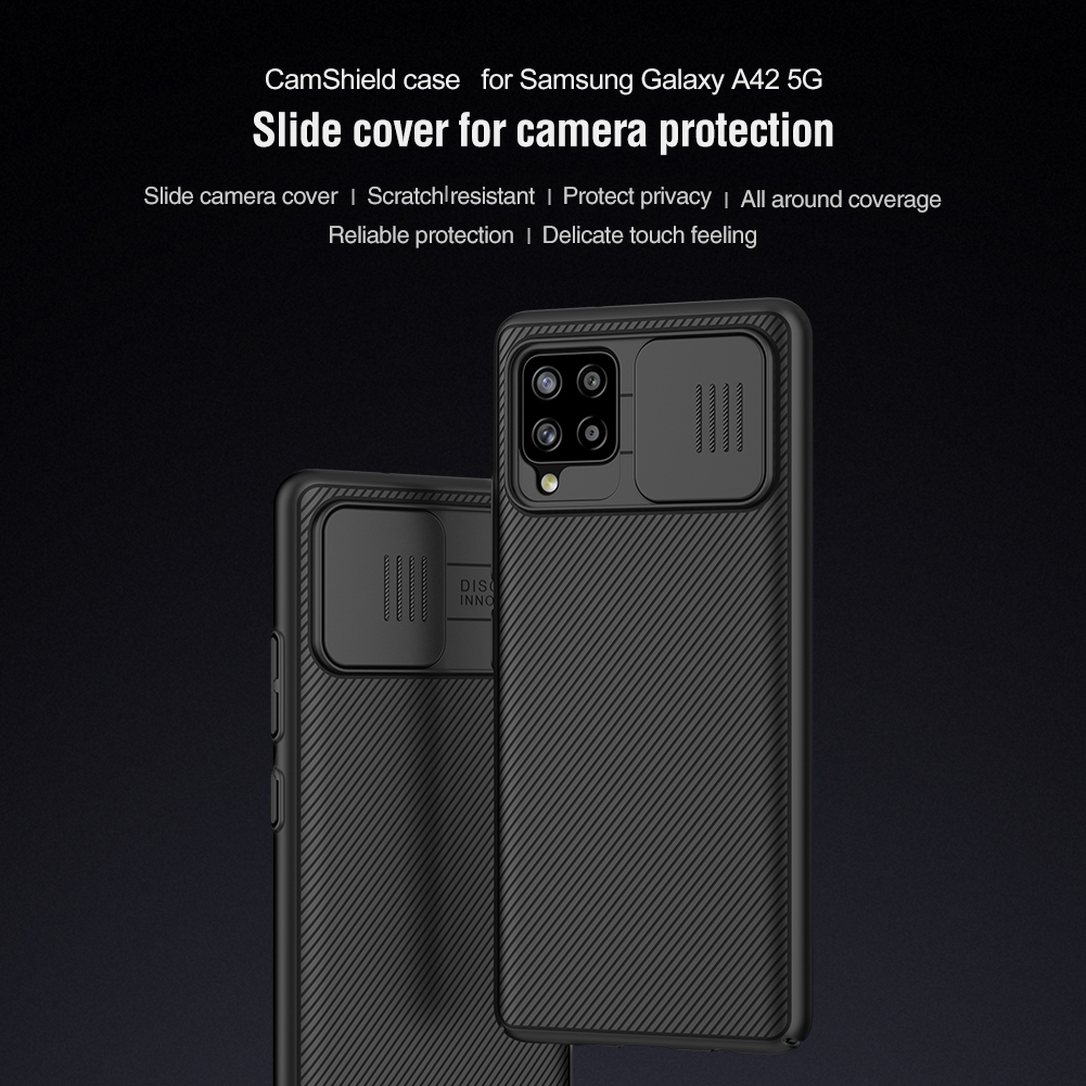 Nillkin-for-Samsung-Galaxy-A42-5G-Case-Bumper-with-Slide-Lens-Cover-Shockproof-Anti-Scratch-TPU--PC--1792561-1