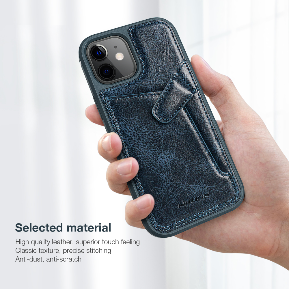 Nillkin-for-iPhone-12-Mini-Case-Business-with-Card-Slot-Holder-Shockproof-Leather-Protective-Case-1768647-2