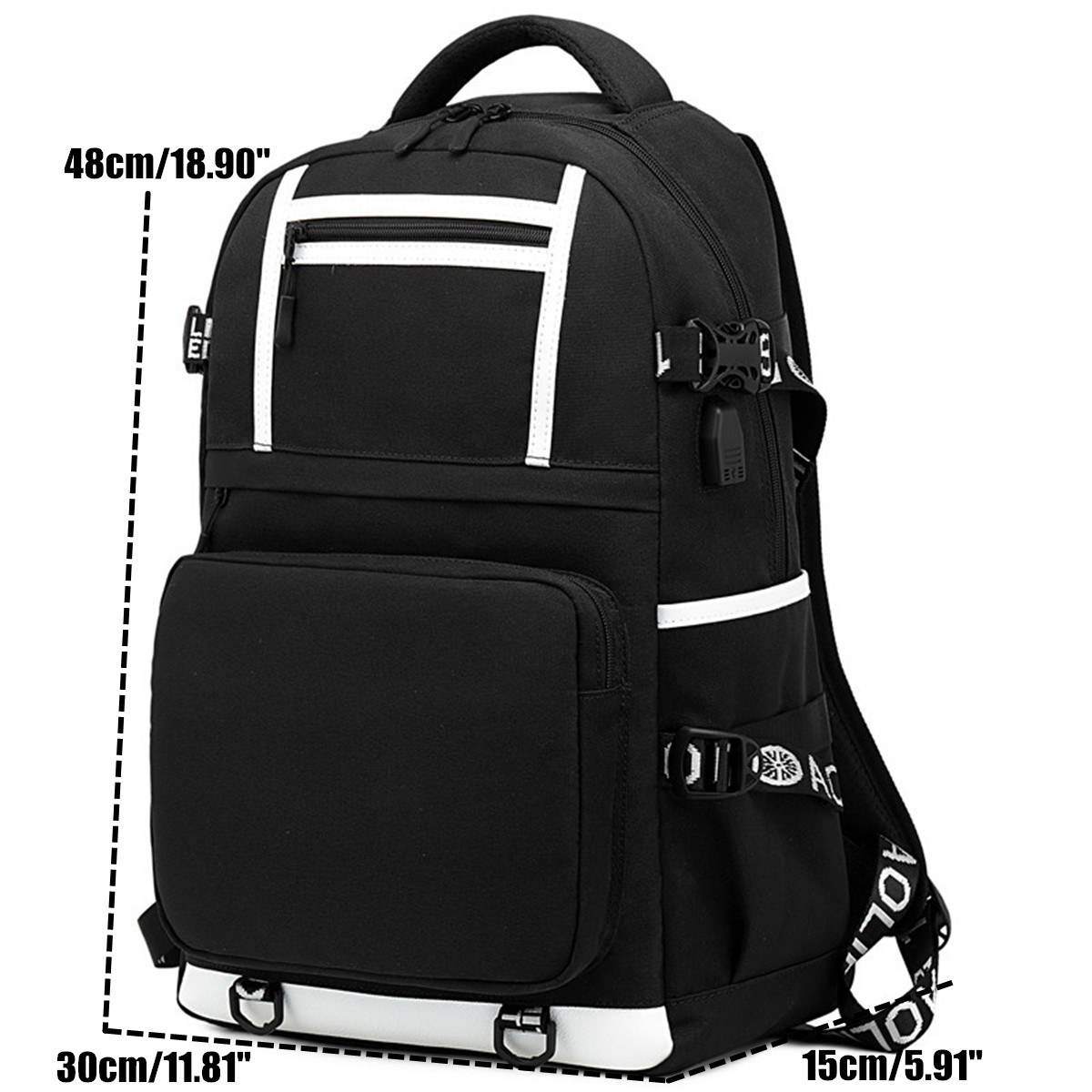 Oxford-Cloth-Waterproof-Laptop-Bag-Backpack-Travel-Bag-With-External-USB-Charging-Port-1509426-8