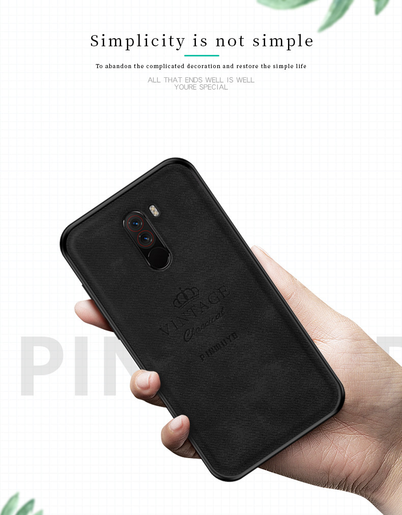 PINWUYO-Fabric-Splice-Soft-Edge-Shockproof-Back-Cover-Protective-Case-for-Xiaomi-Pocophone-F1-Non-or-1424388-3