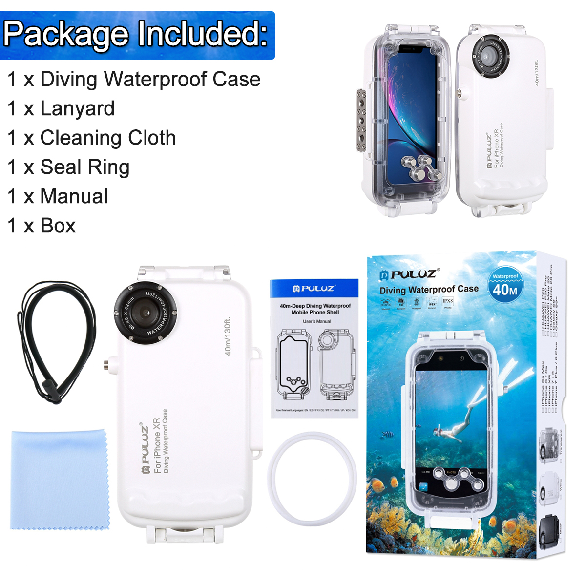 PULUZ-40m-Waterproof-Diving-Shell-Shockproof-Protective-Case-for-iphone-XR-XS-Max-iP7-Plus8-Plus-1635316-9