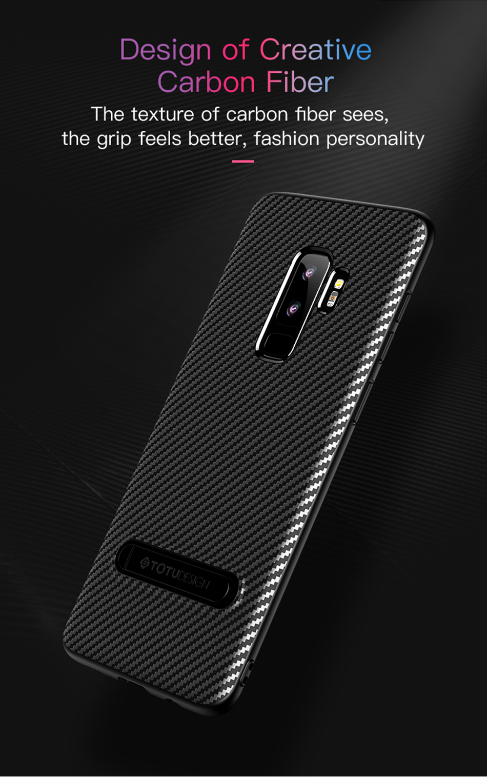 Totu-Carbon-Fiber-Kickstand-Protective-Case-For-Samsung-Galaxy-S9S9-Plus-1301027-3