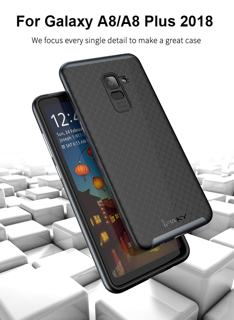 iPaky-Slim-Anti-Fingerprint-PC--TPU-Protective-Case-For-Samsung-Galaxy-A8-Plus-2018-1275790-1