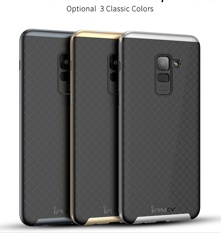 iPaky-Slim-Anti-Fingerprint-PC--TPU-Protective-Case-For-Samsung-Galaxy-A8-Plus-2018-1275790-2