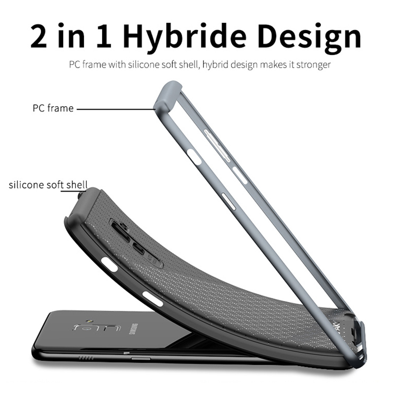 iPaky-Slim-Anti-Fingerprint-PC--TPU-Protective-Case-For-Samsung-Galaxy-A8-Plus-2018-1275790-4