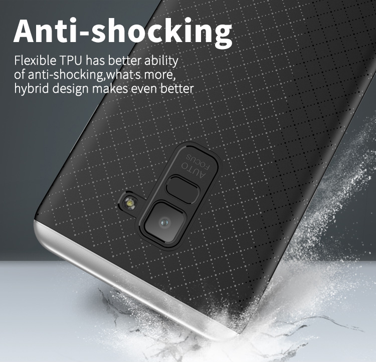 iPaky-Slim-Anti-Fingerprint-PC--TPU-Protective-Case-For-Samsung-Galaxy-A8-Plus-2018-1275790-9