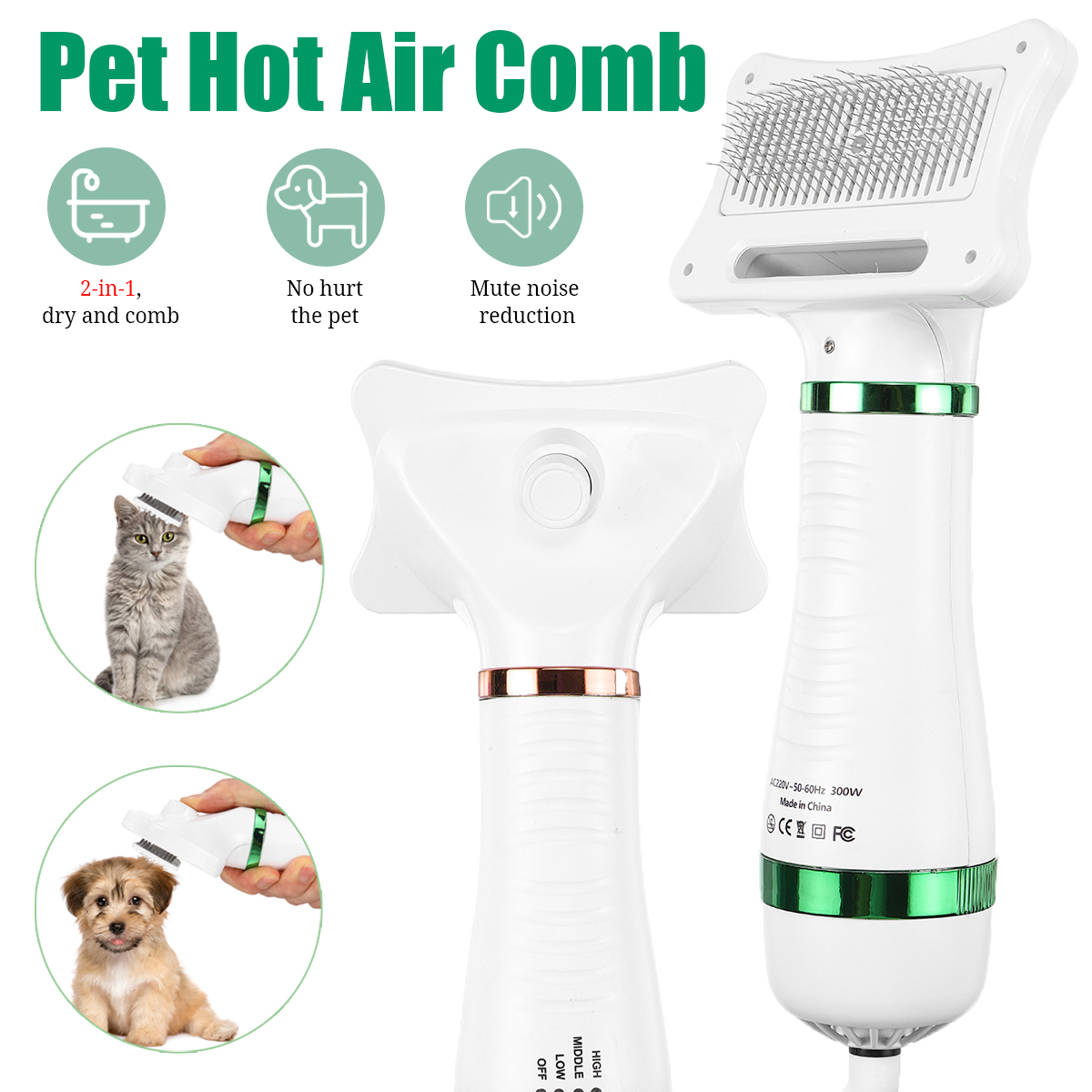 2-in-1-Portable-Pet-Hair-Dryer-Comb-Brush-Pet-Grooming-Cat-Hair-Comb-Dog-Dryer-1910303-2