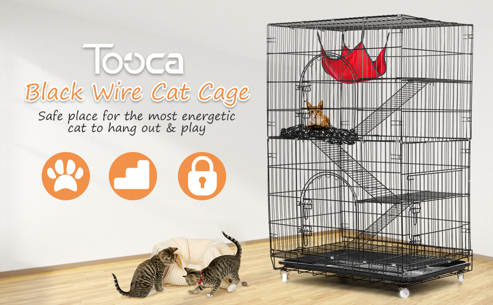 3-Tier-Cat-Cage-Cat-Playpen-Kennel-Crate-Chinchilla-Rat-Box-Cage-Enclosure-with-Ladders-Platforms-Be-1679523-1