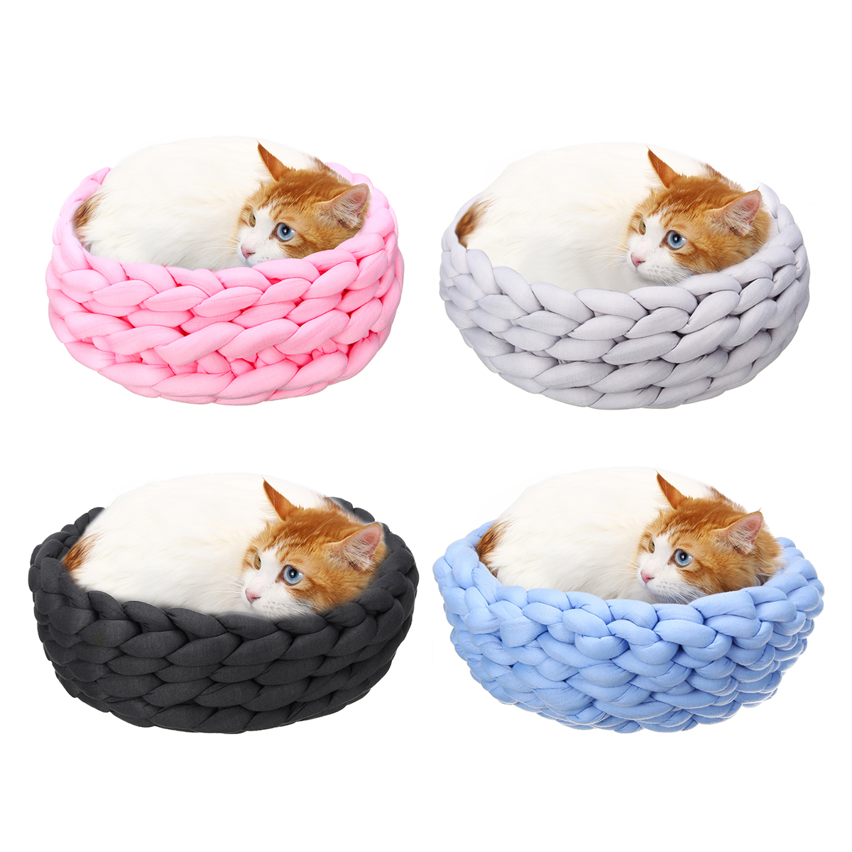 40CM-Handmade-Knitting-Pet-Cat-Dog-Pet-Bed-Nests-House-Cushion-Mat-Pad-Washable-1631358-4