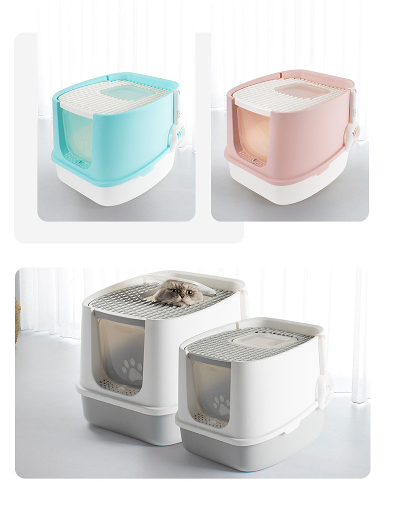 Cat-Litter-Box-Fully-Enclosed-Anti-Splash-Deodorant-Cat-Toilet-For-Cats-Two-Way-with-Shovel-High-Cap-1937865-11