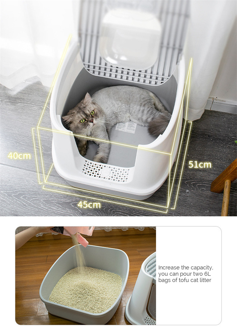 Cat-Litter-Box-Fully-Enclosed-Anti-Splash-Deodorant-Cat-Toilet-For-Cats-Two-Way-with-Shovel-High-Cap-1937865-13