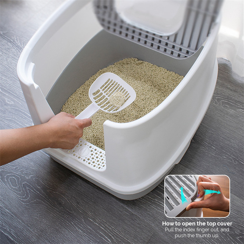 Cat-Litter-Box-Fully-Enclosed-Anti-Splash-Deodorant-Cat-Toilet-For-Cats-Two-Way-with-Shovel-High-Cap-1937865-6