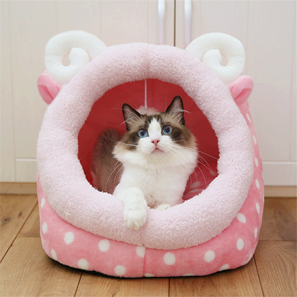 Cute-Animal-Design-Comfortable-Indoor-House-Bed-Pet-Dog-Cat-Nests-Pad-Soft-Fleece-Bed-1254482-5