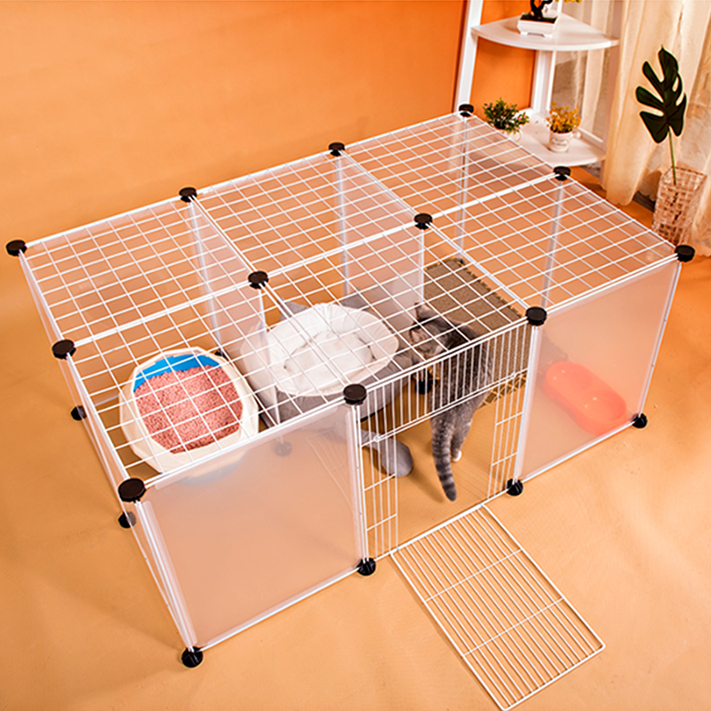 DIY-Large-Cat-Villa-Home-Pet-Bed-Pet-Cage-White-Wire-Fence-Dog-Kennel-Anti-skip-Cat-Fence-Plastic-Ho-1631337-2