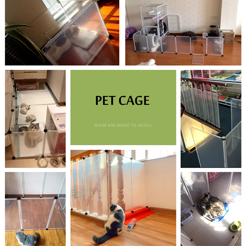 DIY-Large-Cat-Villa-Home-Pet-Bed-Pet-Cage-White-Wire-Fence-Dog-Kennel-Anti-skip-Cat-Fence-Plastic-Ho-1631337-5