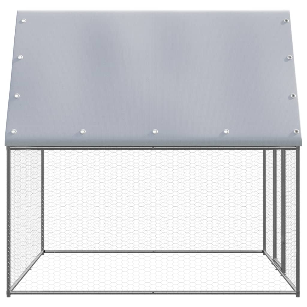 EU-Direct-vidaXL-150776-Chicken-Cage-2x2x2-m-Galvanised-Steel-Pet-Supplies-Rabbit-House-Pet-Home-Pup-1950137-2