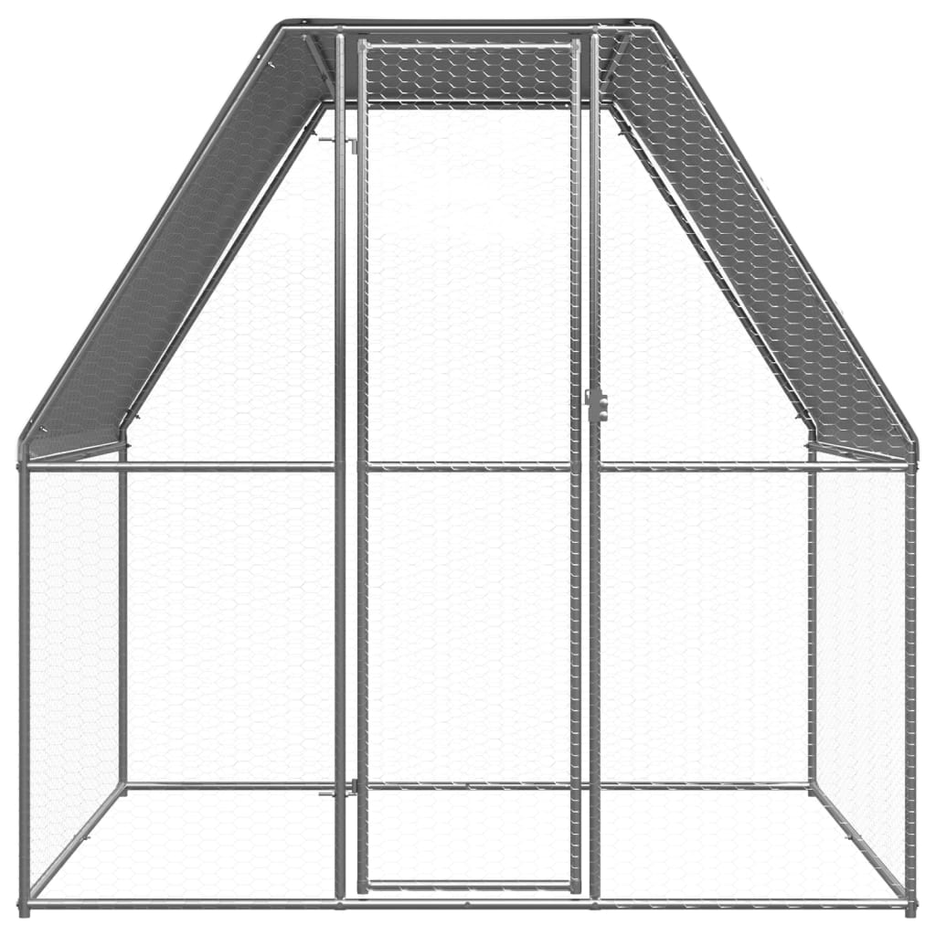 EU-Direct-vidaXL-150776-Chicken-Cage-2x2x2-m-Galvanised-Steel-Pet-Supplies-Rabbit-House-Pet-Home-Pup-1950137-3