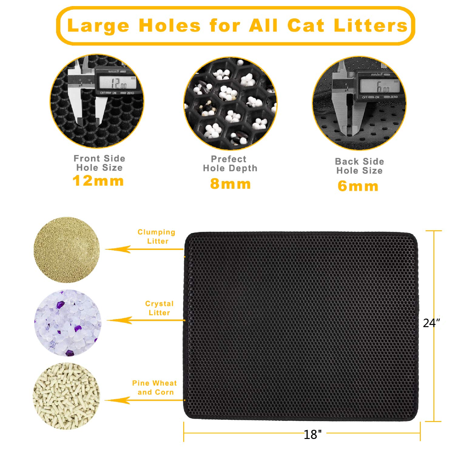 Honeycomb-Cat-Litter-Mat-Litter-Trapping-Mat-2418quot-Inch-Honeycomb-Double-Layer-Design-Waterproof--1949944-12