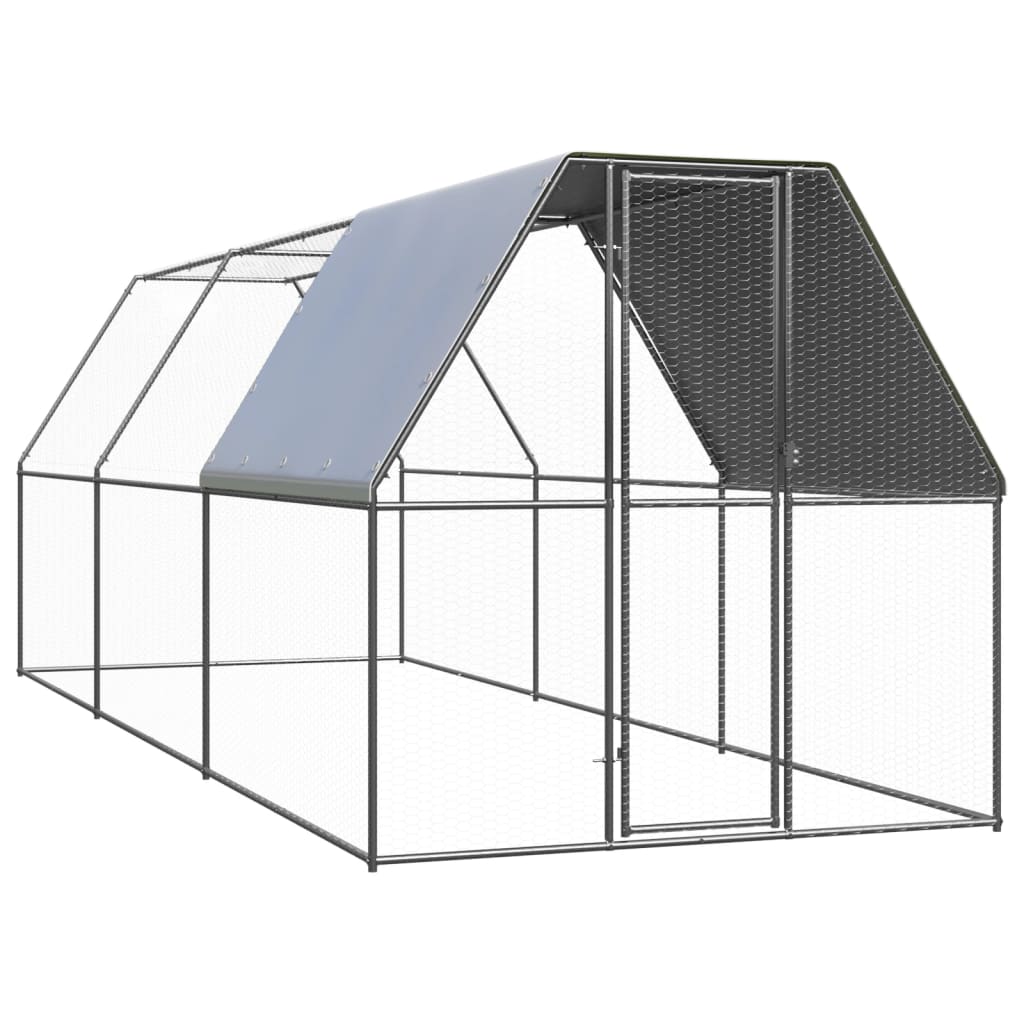 Outdoor-Chicken-Cage-66x197x66-Galvanized-Steel-1971258-3