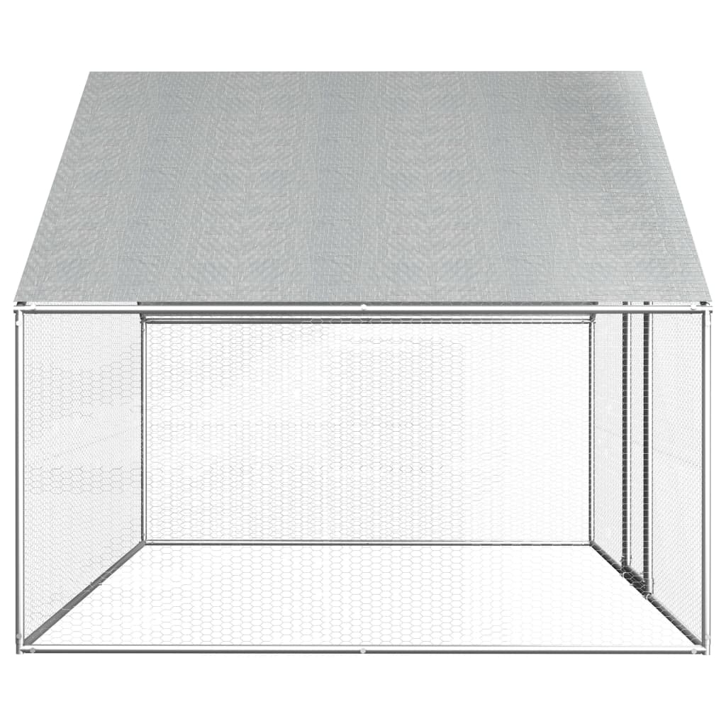 Outdoor-Chicken-Cage-9x66x63quot-Galvanized-Steel-1971298-4