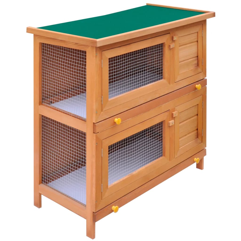 Outdoor-Rabbit-Hutch-Small-Animal-House-Pet-Cage-4-Doors-Wood-1971290-2