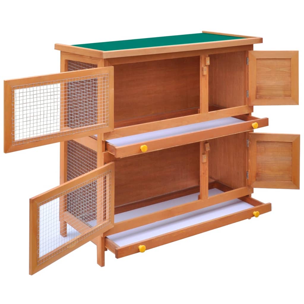 Outdoor-Rabbit-Hutch-Small-Animal-House-Pet-Cage-4-Doors-Wood-1971290-3