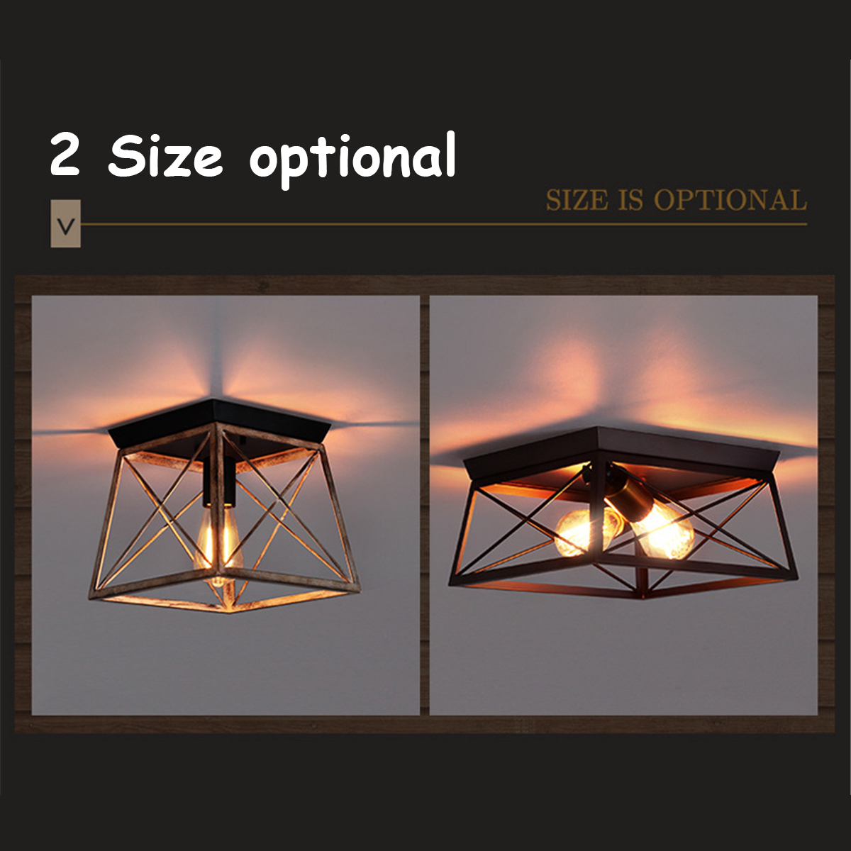 110V-2-Heads-E26-Square-Lamp-Shade-Chandelier-Ceiling-Pendant-Light-Fixtures-Without-Bulb-1722037-2