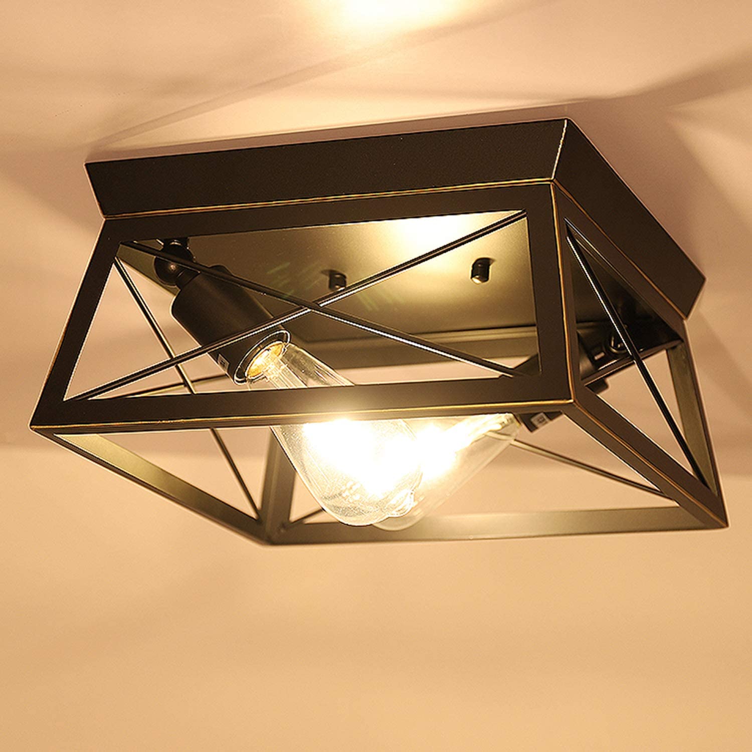 110V-2-Heads-E26-Square-Lamp-Shade-Chandelier-Ceiling-Pendant-Light-Fixtures-Without-Bulb-1722037-4